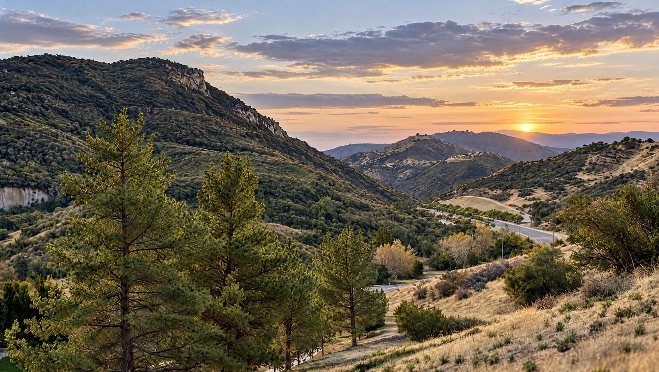 Equestrian trail through the hills of Bell Canyon near Calabasas